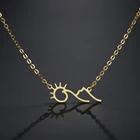 Ожерелье Todorova из нержавеющей стали, подвеска в виде гор, солнца, заката, ожерелье для женщин, чокер, модные ювелирные изделия