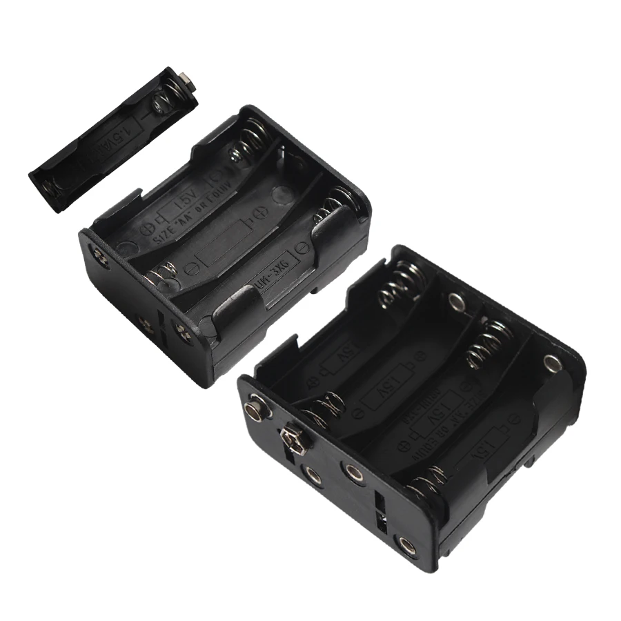 

50Pcs 2x 6x 8x AA Battery Holder Case Box Double Side for 1.5 V AA Battery Back-to-back Buckle for AA batteries Organizer Box