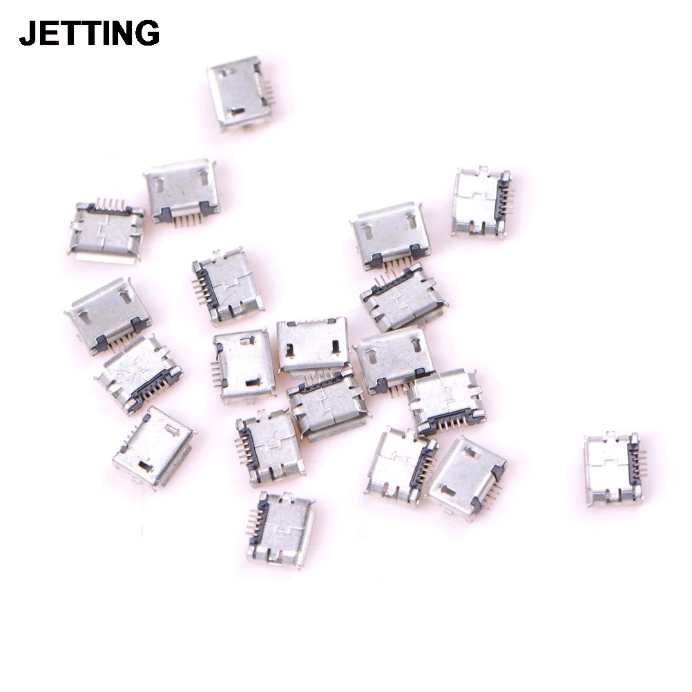 IMC 20 Pcs Micro USB Type B Female Socket 5-Pin SMD SMT Soldering Jack Connector | Обустройство дома