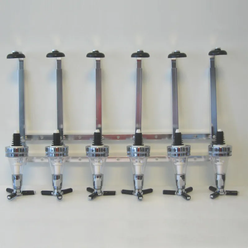 Алюминиевая настенная барная подставка с 6 бутылками для вина коктейлей ликера