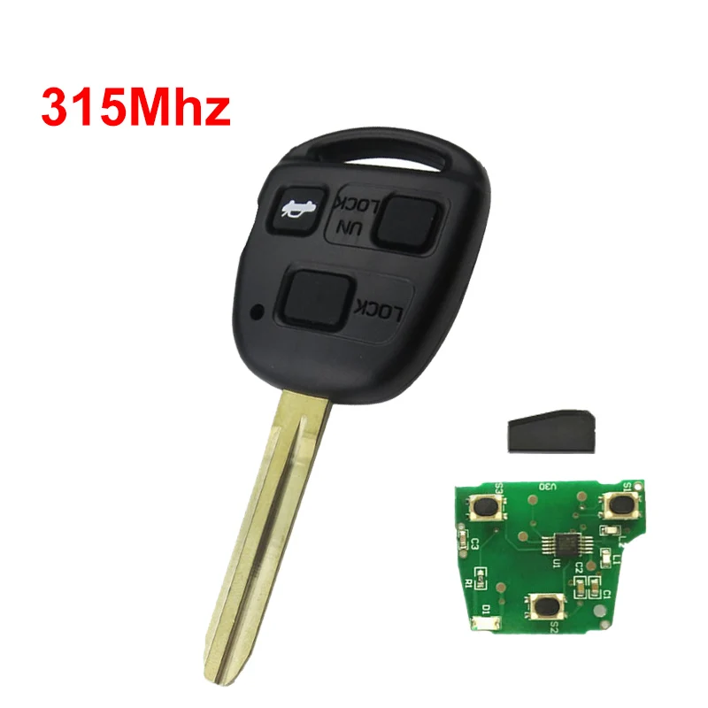 3BT 315Mhz Окей Tech 2 3 кнопки 315/433 МГц 4D67 чип пульт дистанционного ключа для Toyota Camry Prado Corolla автоматическое дистанционное управление CAMRY 304 60030 - Цвет: 3BT 315Mhz