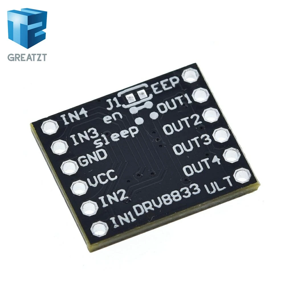 GREATZT DRV8833 2 канала драйвер двигателя постоянного тока, зарядная Модульная плата 1.5A 3 V-10 V
