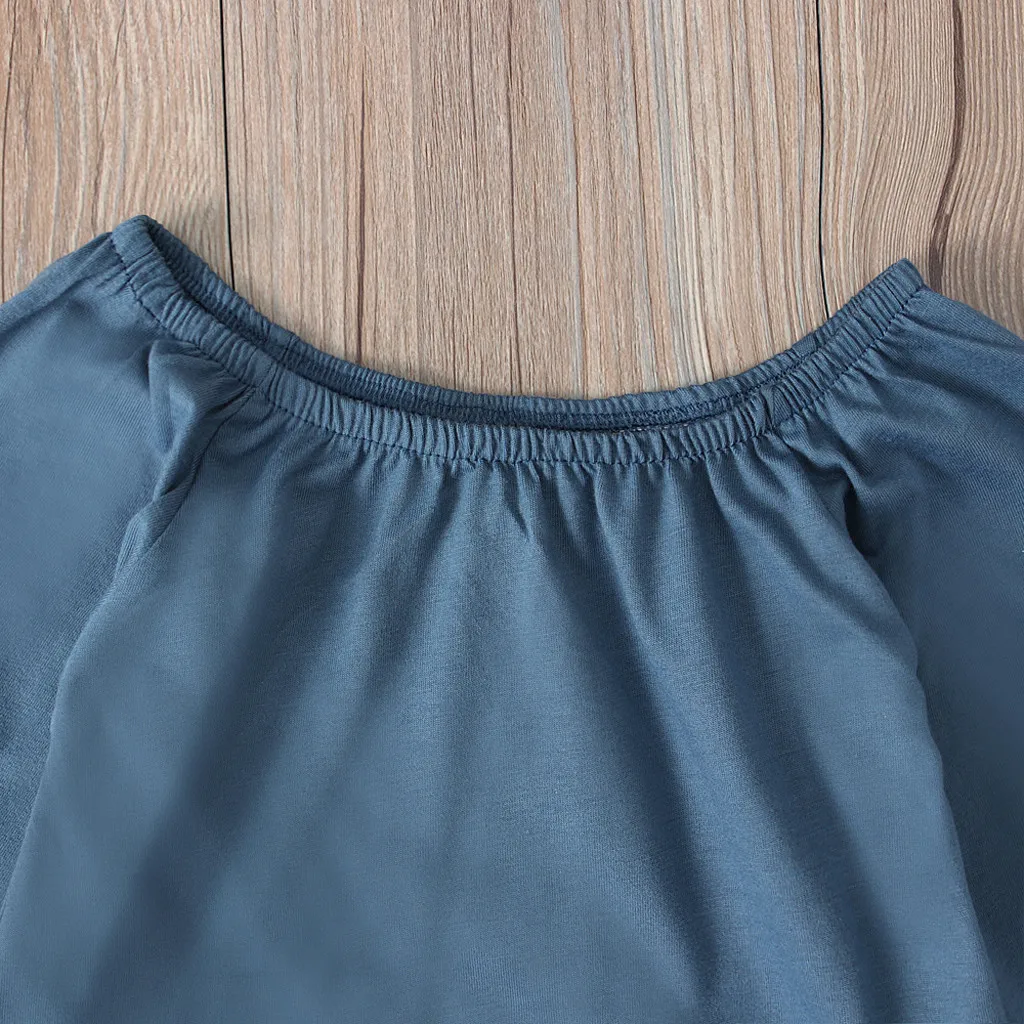 Одежда для маленьких девочек комплект с колокольчиками купальник джинсовые топы