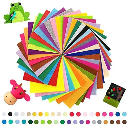 10/20Pcs Colorful Non-Woven Felt Fabric Sheets DIY Cloth Felt Fabric Patchwork Sewing Craft Thick for School Projects Home Decor