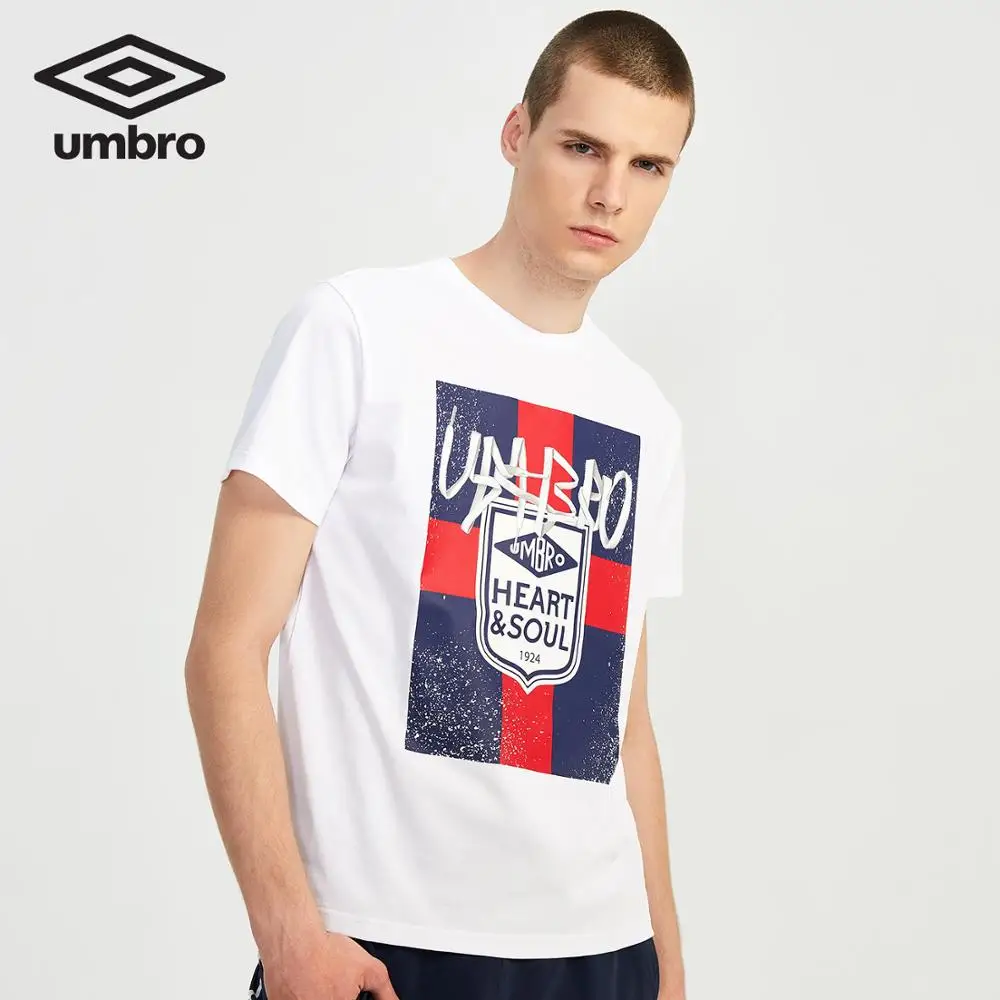 Мужская футболка с короткими рукавами Umbro летняя спортивная круглым вырезом и 3D