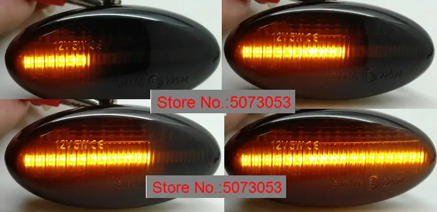 2 шт. дым/прозрачные линзы Led динамический Боковой габаритный фонарь поворота