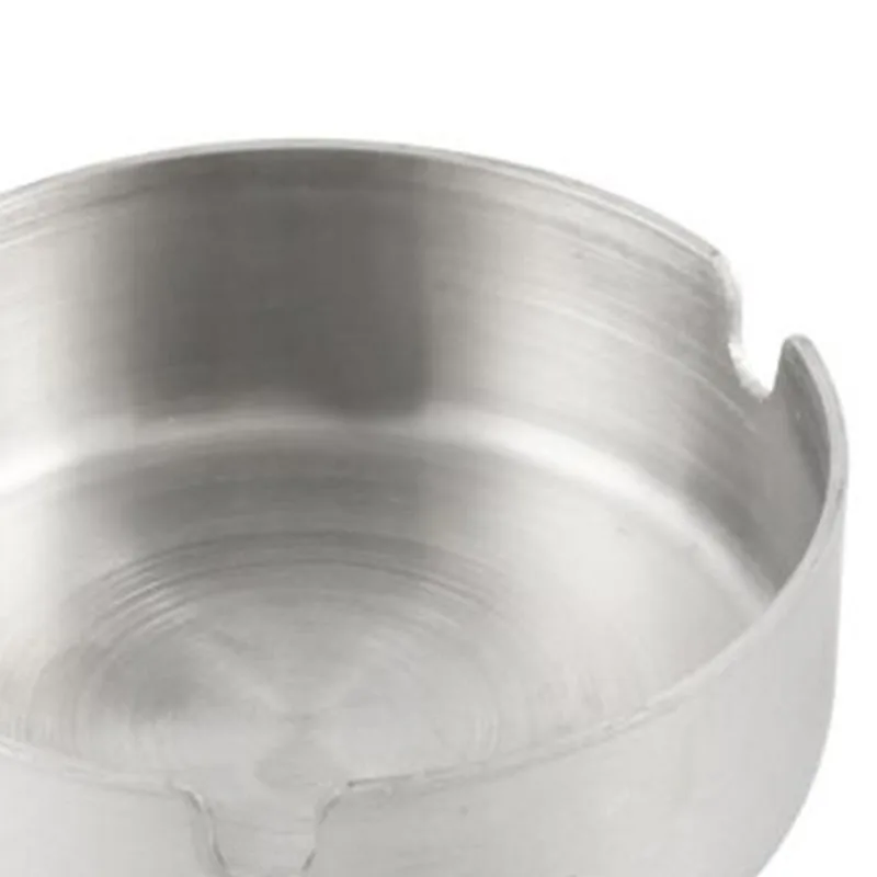 1 шт. Серебряная прочная пепельница для сигарет нержавеющая сталь круглая