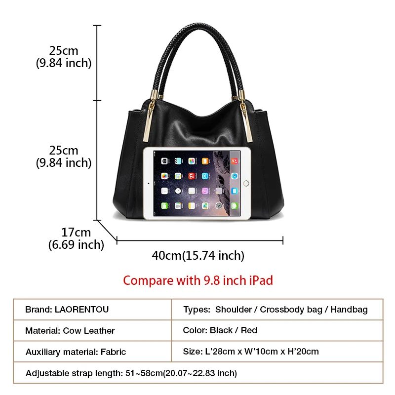 Сумка LAORENTOU женская с ручками сверху повседневный тоут сумочка на плечо через