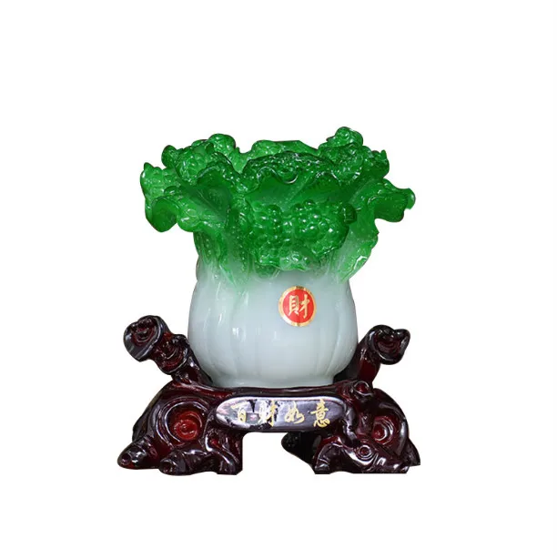 

Chinese Style Creative Makeup Brush Holder Pen Pencil Brightly Stationery Desk Chinese Cabbage Ornament for gift