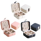 Мини-футляр для хранения, чехол для девочек, портативный органайзер из искусственной кожи для сережек, колец, ожерелий, ювелирных изделий, подарки