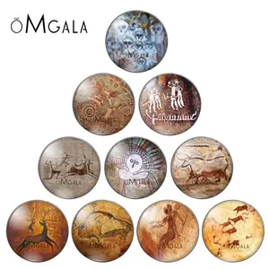 Новая изогнутая пещера художественные узоры 10 шт. 12 мм18 мм20 мм25 мм круглый фото стекло кабошон демонстрация плоская задняя сторона