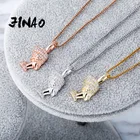 2020 JINAO новый 925 стерлингового серебра кулон в виде египетского фараона льдом в стиле хип-хоп Циркон ожерелье с подвесками модная одежда в стиле хип-хоп, ювелирное изделие, подарок