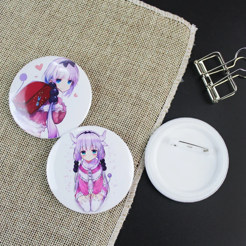 1 шт. 58 мм Kobayashi-san Chi no Maid Dragon KannaKamui супер милые девушки косплей использовать DIY значки акриловые значки брошь