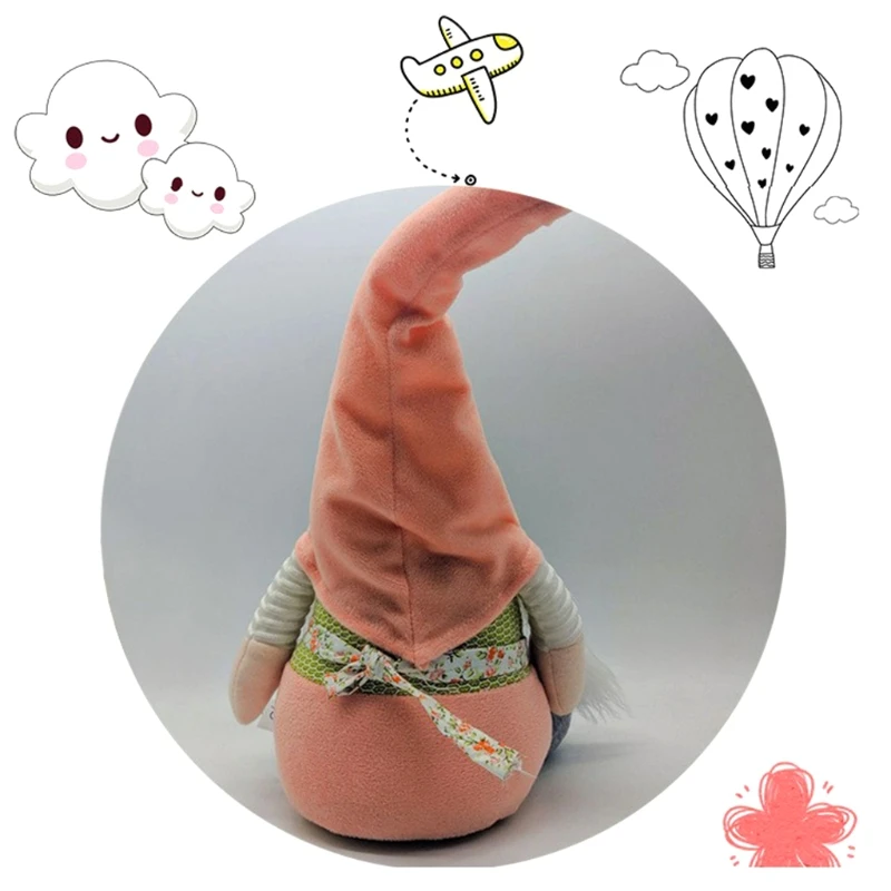 

Easter Bunny Gnome Spring Holiday Home Decoration Plush Handmade Rabbit Swedish Tomte Elf Doll Ornaments