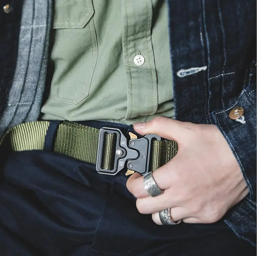 

Men's Belt Army Outdoor Hunting Tactical Multi Function Combat Survival High Quality Marine Corps Canvas For Nylon Male Luxury