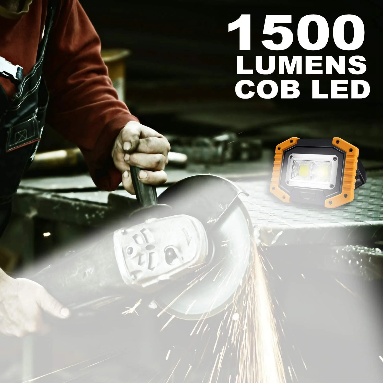 LED Work Light 2 COB 30W 1500LM Rechargeable Portable Waterproof Flood Lights for Outdoor Camping Hiking Em | Освещение