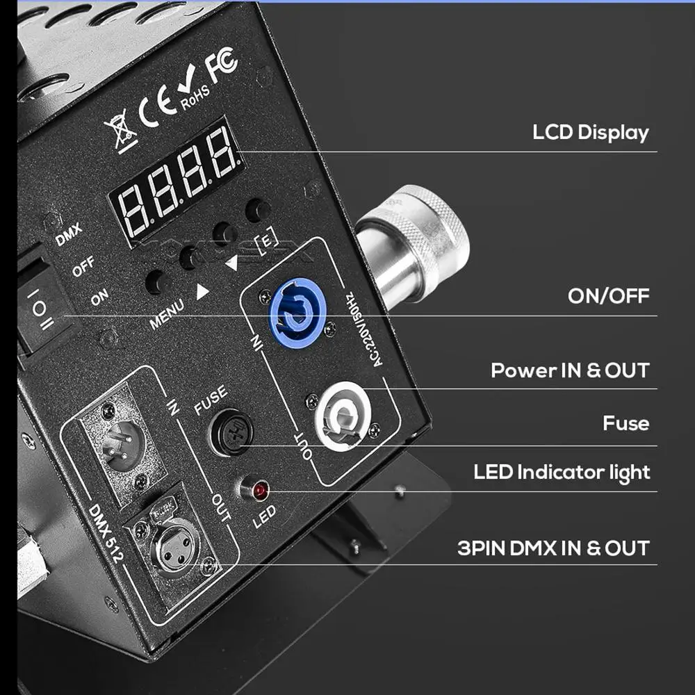 1 шт. 12*3 Вт Светодиодная струйная машина для сценического эффекта|dj machine|co2 jet machineled