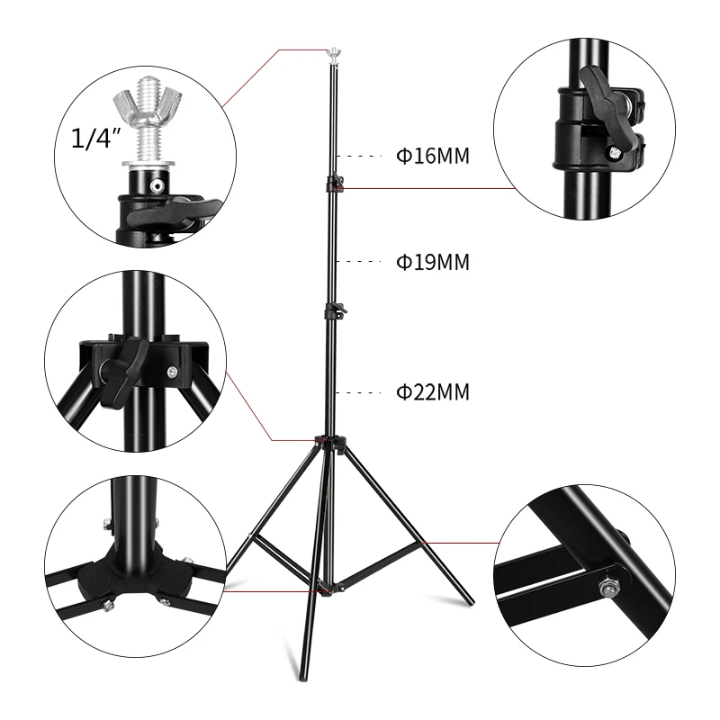 

Picturegraphy Studio2MX2M Background Stand Support System With 1.6MX3M Nonwoven Fabric Picturegraphy Backdrop HF
