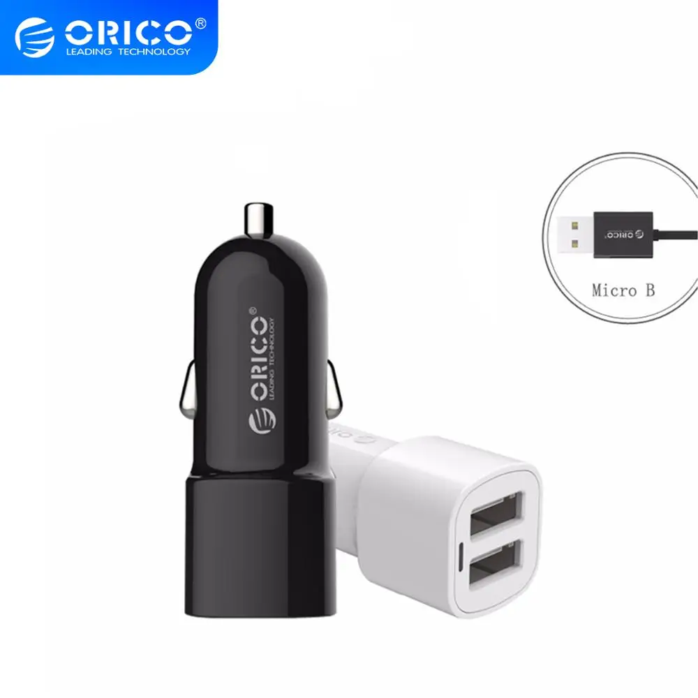 Автомобильное зарядное устройство ORICO 2 порта Mini USB 50 см кабель для передачи