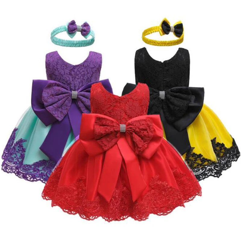 

New Baby Kids Tollder Baptism 1 Birthday Girls Lace Wedding Princess Party Christening Dress Children Christmas Dresses Clothes
