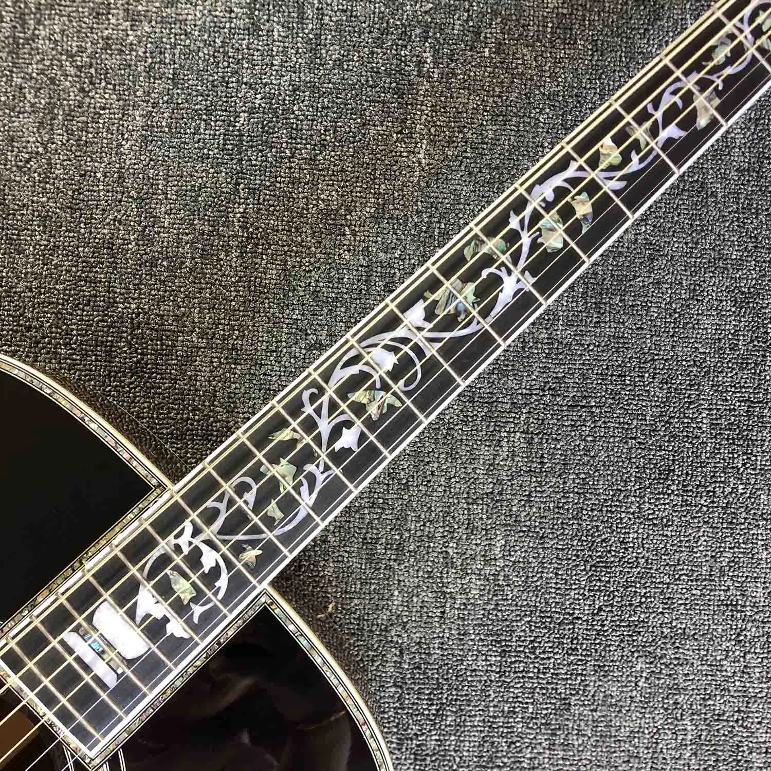 Custom All Solid 45D 41 Inch Ebony Fingerboard Acoustic Guitar in Sunburst | Спорт и развлечения