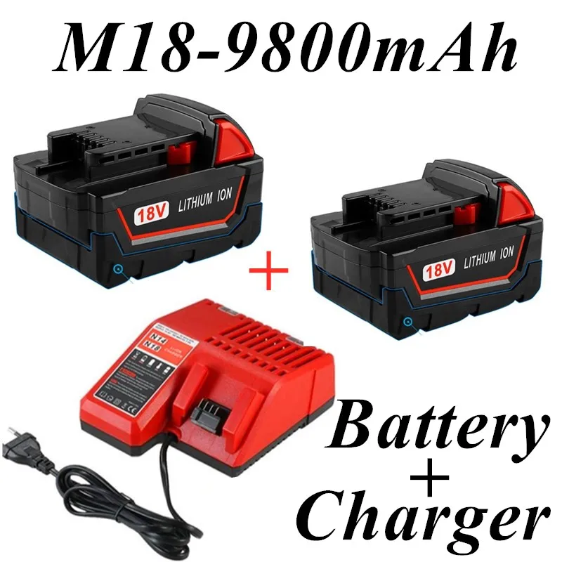 

2021 Milwaukee M18 48-11-1815 48-11-1850 2646-20 2642-21ct service M18 аккумулятор + зарядное устройство 18 в 9800 мАч литий-ионный аккумулятор