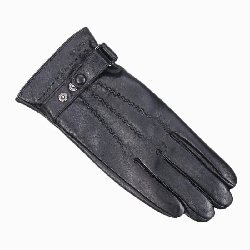 Мужские перчатки из овчины осень-зима бархатные утолщенные теплые Нескользящие