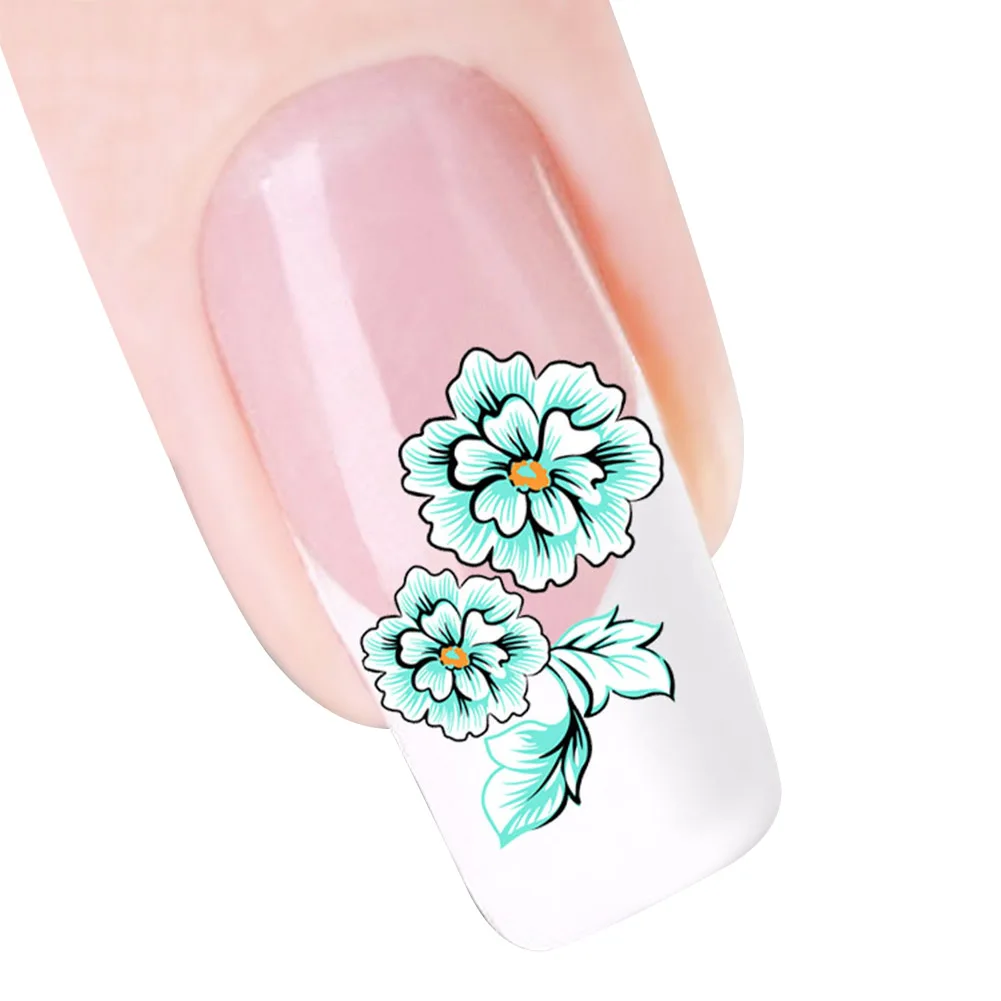 Дизайн Маникюрные цветочные узоры для дизайна ногтей Переводные картинки