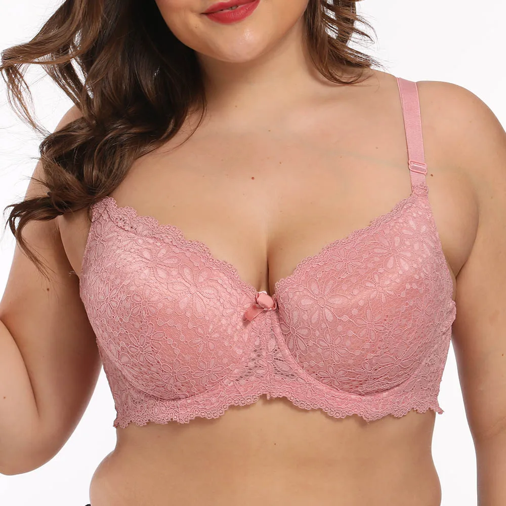 Женские кружевные бюстгальтеры размера плюс с большими грудками нижнее белье