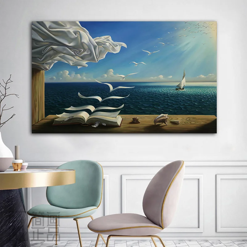 RELIABLI ART Salvador Dali Sea Waves Картина на холсте настенная художественная картина для гостиной Современное украшение домашний декор