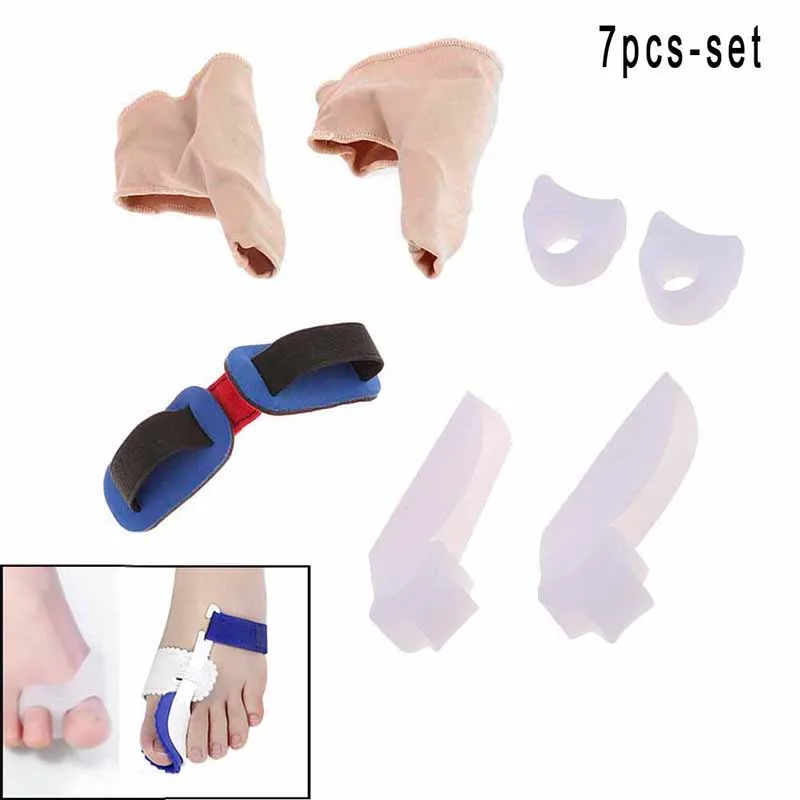 

1 Pair Silicone Gel Foot Thumb Bunion Repair Separator Splitter Realign Toe Corrector Orthosis Hallux Valgus Prevention Set