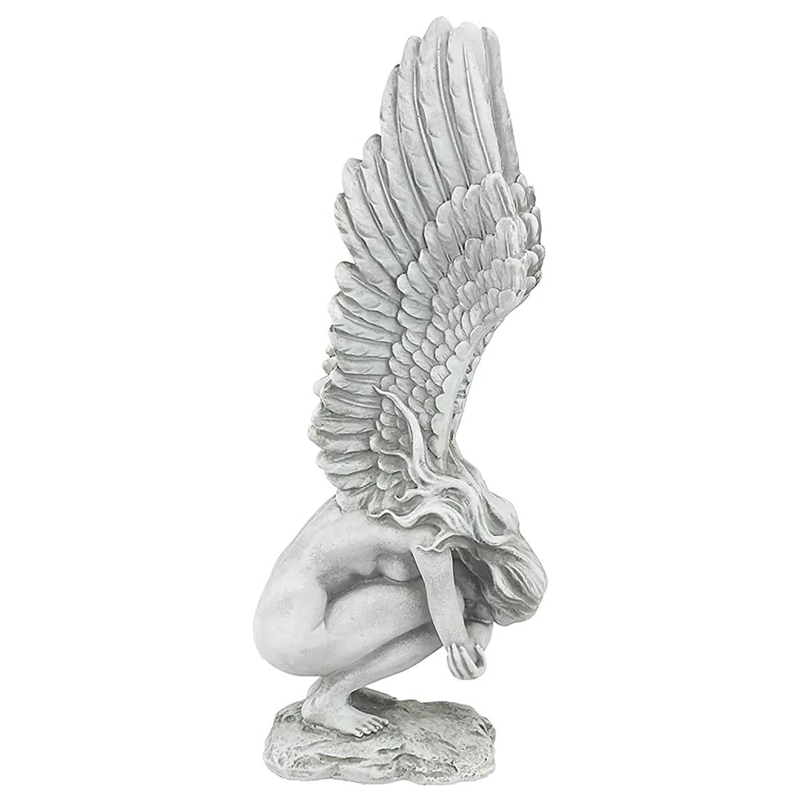 

Angel Wings Statue Vintage Resin Sculpture Indoor Angel Memorial Redemption Figurine Outdoor Garden Statue Home Decoration