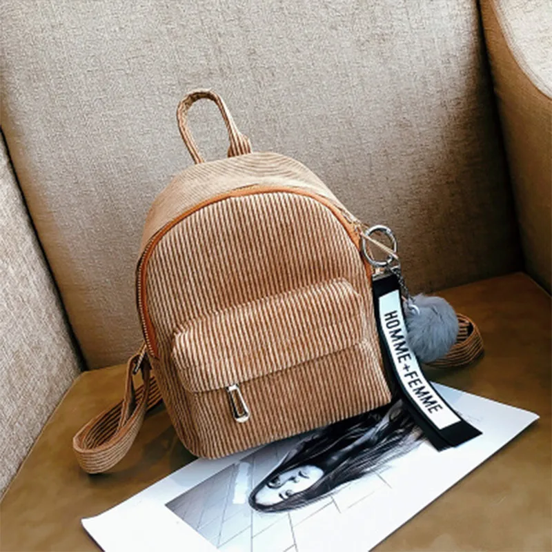 Модный вельветовый женский рюкзак 2020 Дамский Новый Дикий мини-рюкзак Женская