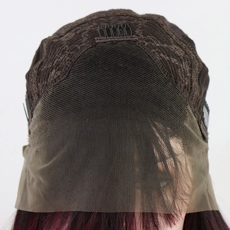 

Natural Brown Color Body Wave Lace Front Wigs for Women Synthetic Hair Glueless Lace Wigs with Natural Hairline Heat Resistant