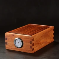 solid wood cigar box redwood cigarette case mechanical hygrometer humidification sheet tenon container storage box gadget