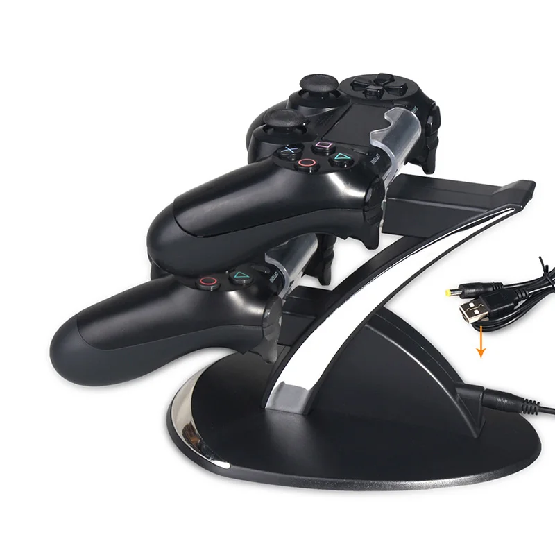 Двойное зарядное устройство USB для контроллера портативная светодиодная