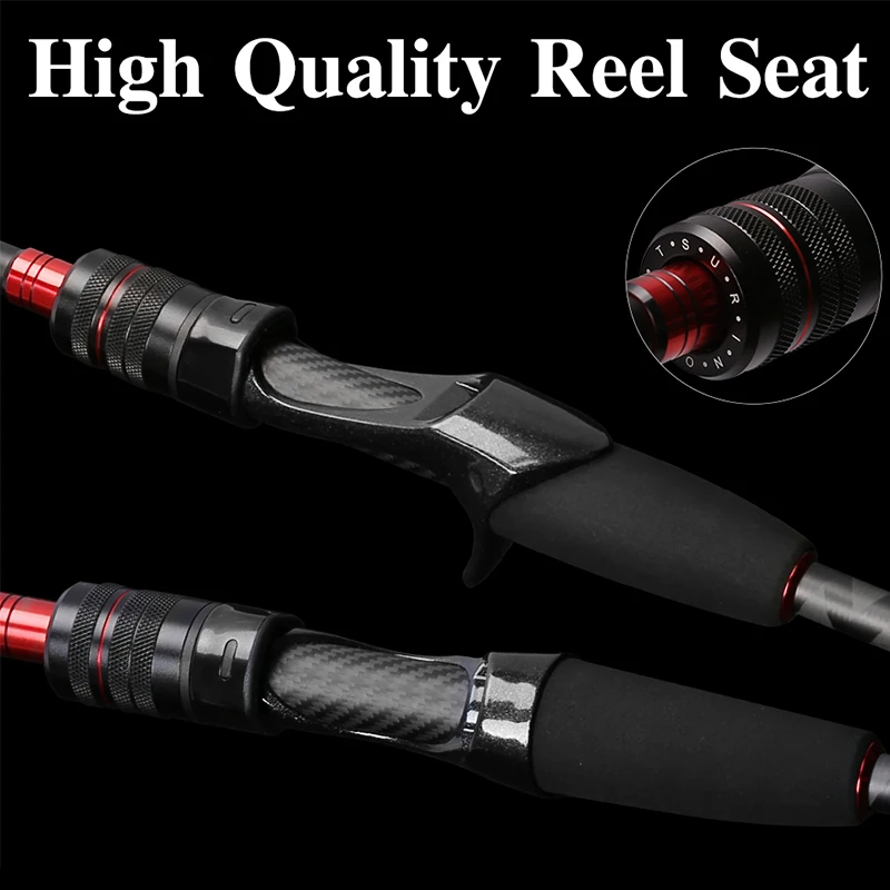 

TSURINOYA 2.28m Spinning Casting Fishing Rod HACKER 762MH Baitcasting Bass Rod X-Cross Carbon FUJI Guide Ultralight Long Casting