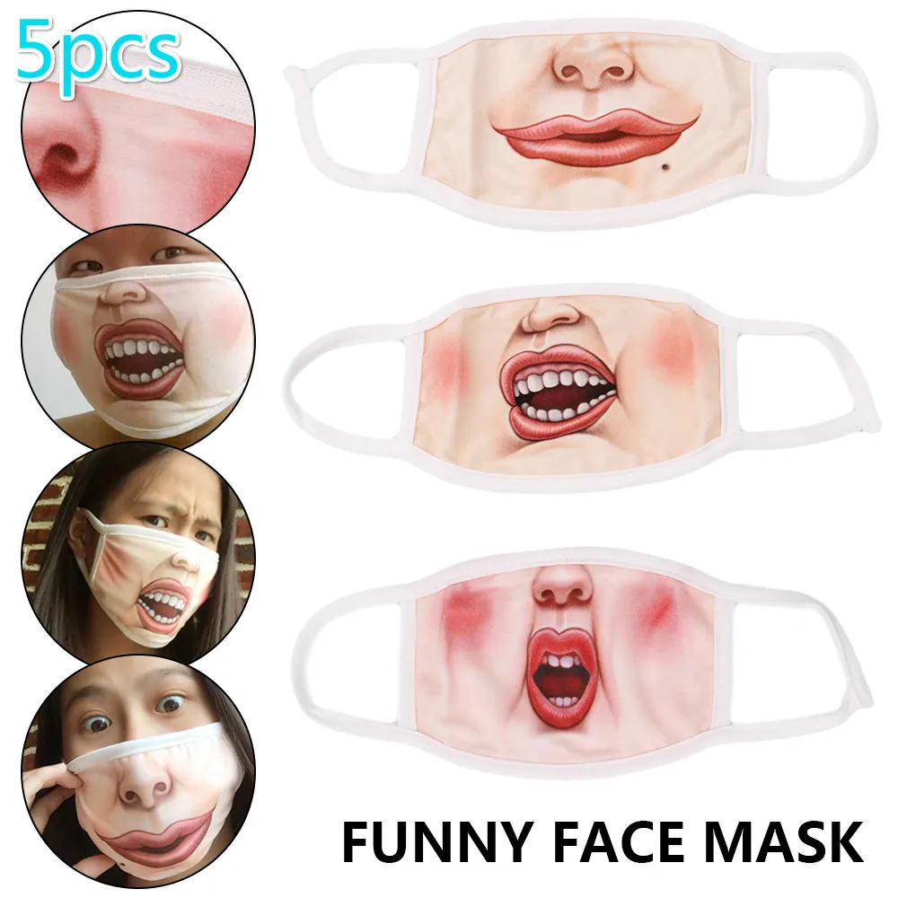 5 шт. противопылевая маска креативные пылезащитные теплые Забавные Маски для