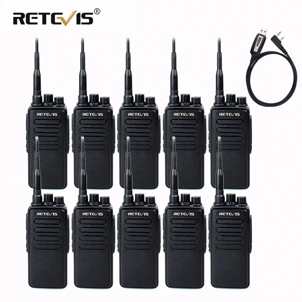 Рация Retevis RT1 VHF (или UHF) высокой мощности 10 шт. 3000 мАч с наушниками| |