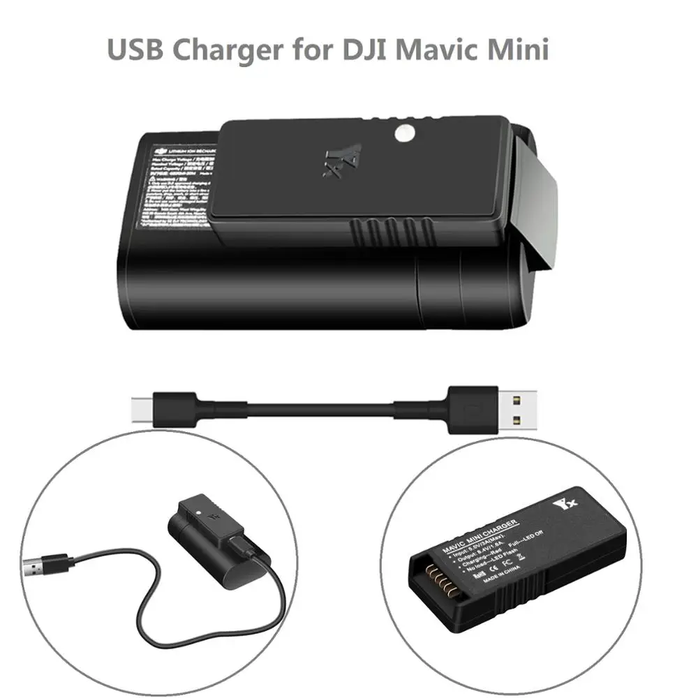 Быстрое зарядное устройство для Mavic Mini USB концентратор зарядки аккумулятора DJI Drone