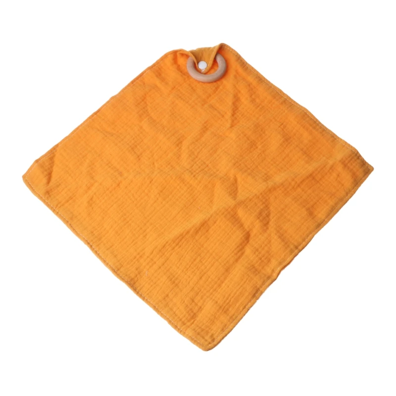 

1Set Baby Cotton Bibs Beech Wooden Ring Pacifier Rabbit Ear Teether Saliva Towel