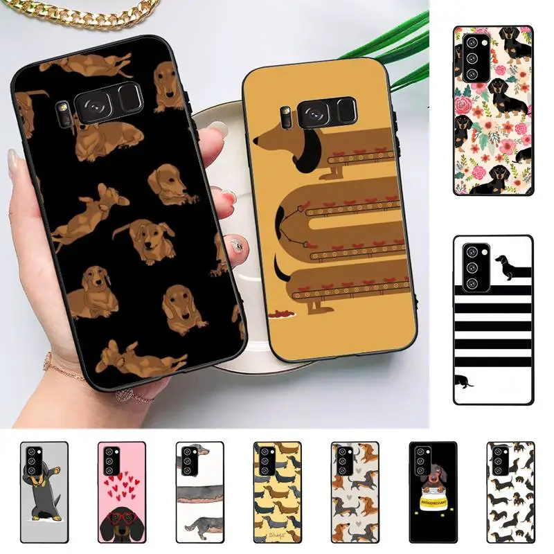 

Cute cartoon Dachshund dog Phone Case for Samsung Note 5 7 8 9 10 20 pro plus lite ultra A21 12 72