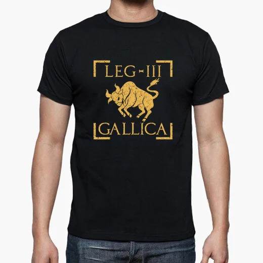 

Legio III Gallica. Roma Gallic Third Legion Bull Emblem T-Shirt. Summer Cotton O-Neck Short Sleeve Mens T Shirt New S-3XL