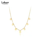 Женское ожерелье с подвеской в виде диска из титановой нержавеющей стали