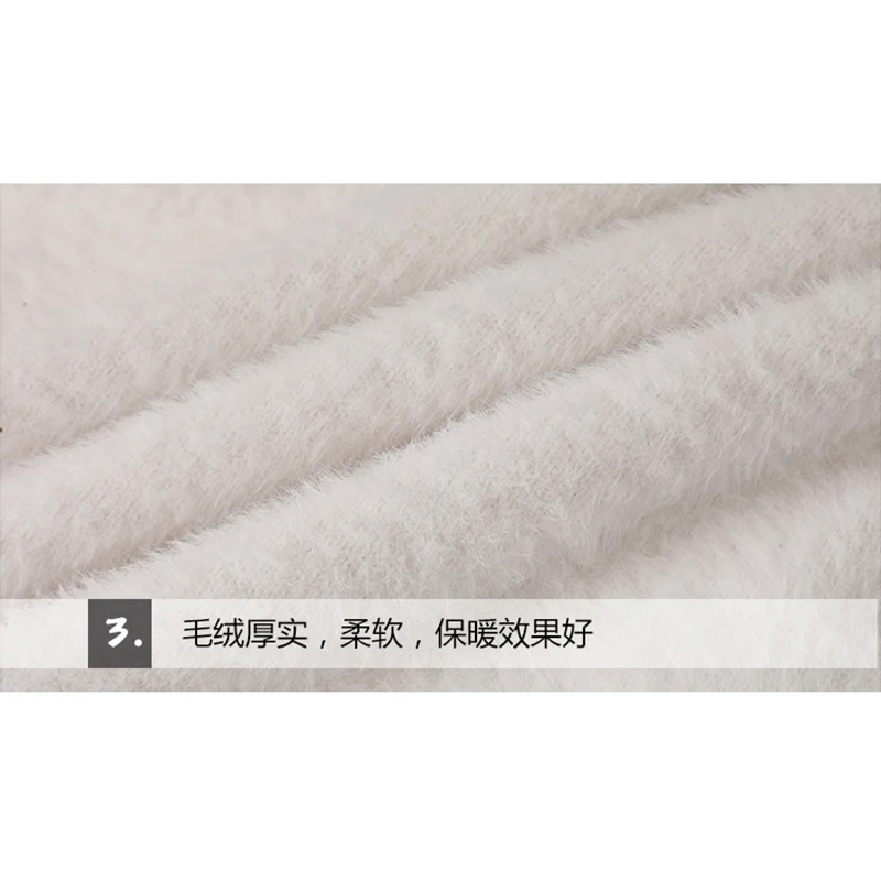 Женский свитер с полуводолазкой из искусственного норкового кашемира свободное