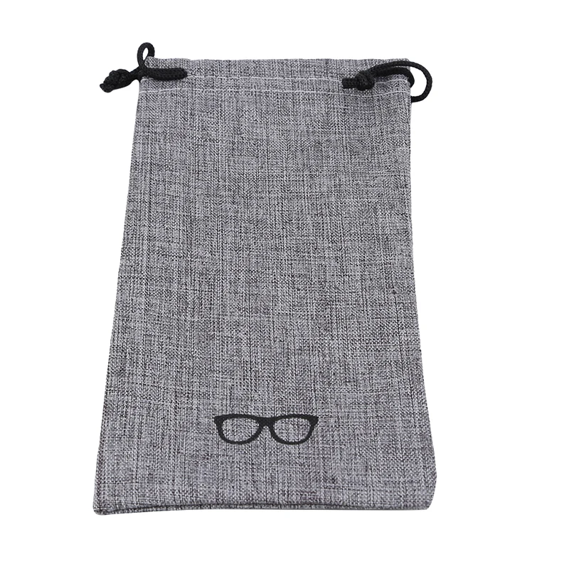 Gray glasses bag Модные очки коробка портативный Чехол для очков сумки защитный Органайзер Металл Лен дисплей сплошной цвет - Цвет: Gray glasses bag