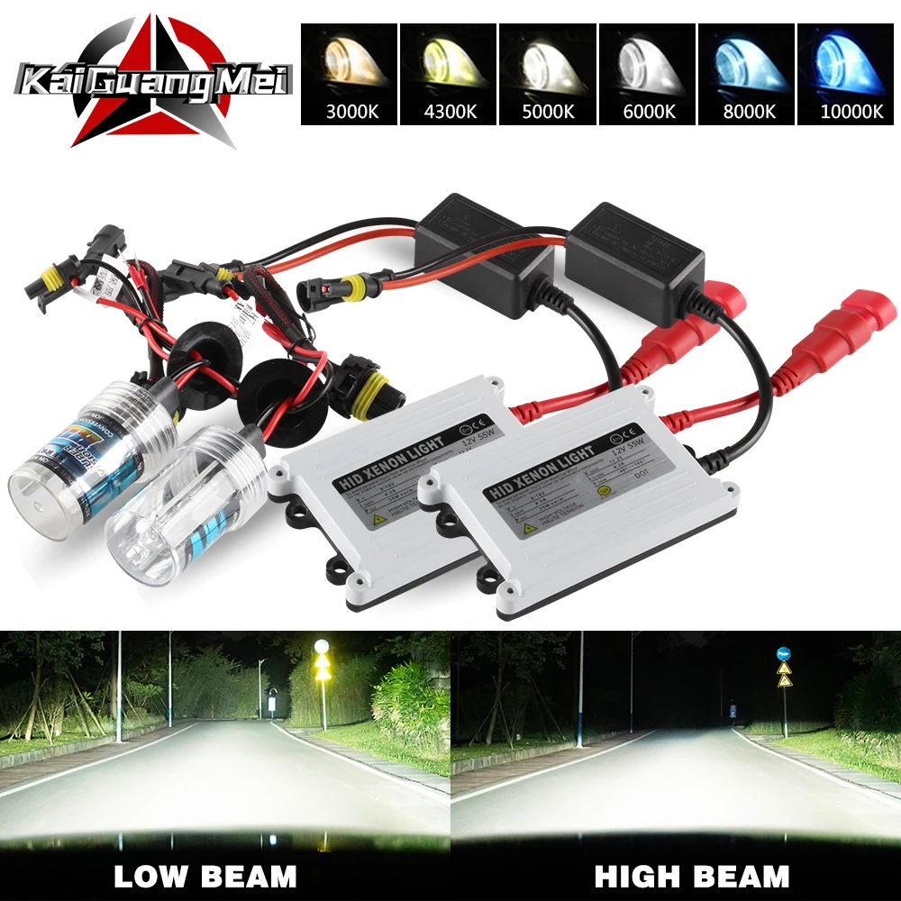 Комплект для преобразования ксеноновых фар 2 шт. 55 Вт тонкие балласты 12 В H1 H4 H7 H3 H11