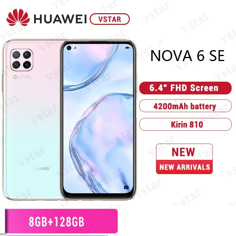 Смартфон Huawei Nova 6 SE 8+128Гб камера 48 Мп батарея 4200 мАч экран 6.4&quot|Смартфоны| |