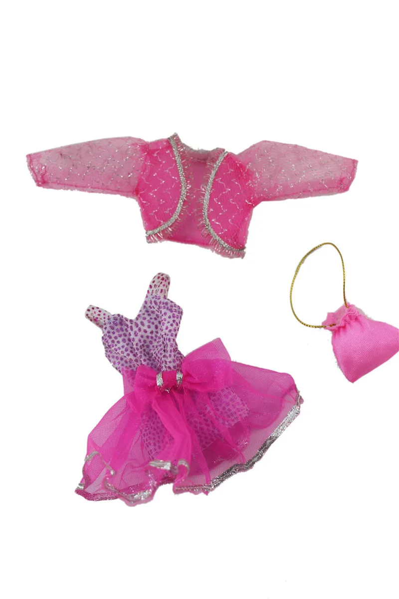 

Pricess Pink Dress Outfit Suit Sets for Barbie BJD FR SD Doll Clothes Role Play Accessories Toys for Girl