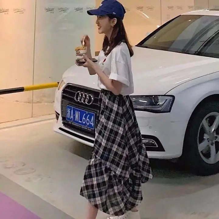 Женский костюм Новинка лета 2020 Женская Корейская версия футболки с надписью +